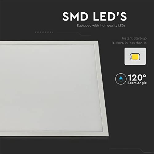 VT-6340 40W Led Panel 600X600Mm COLORCODE:6500K Square 6PCS/PACK - 6