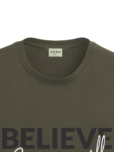 Image of ADRO Tshirt for Men | Printed T Shirt for Men | 100% Cotton Regular Fit T-Shirt |Printed T Shirt
