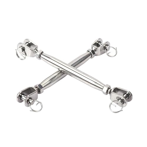 Juego de 5 tensores de acero inoxidable con cuerpo cerrado y mandíbula giratoria M6 miniatura 5