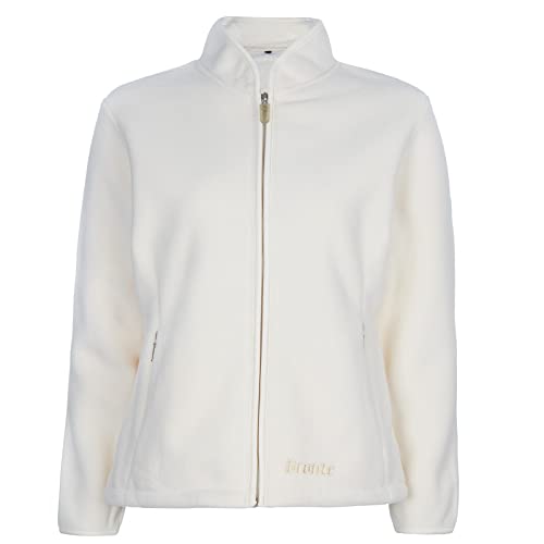 Bronte - Veste en polaire pour femme - Micro classique - Anti-bouloches - Doublé Sherpa - Chaud - Pour l'hiver - Pour le travail, les loisirs, les sports - Extérieur - Poches zippées, crème, 46 Cover