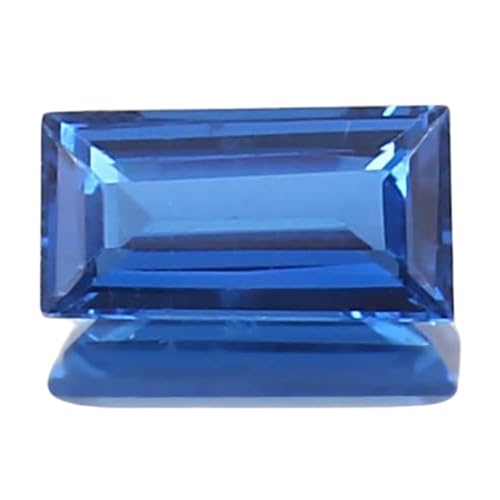 Spinelle bleu de Ceylan naturelle émeraude de 12x6 mm, gemme d'exception pour joaillerie fine