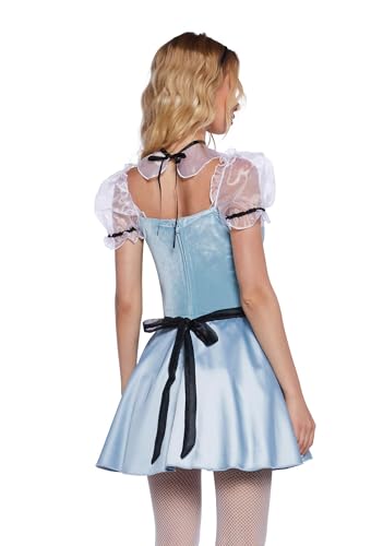 Disfraz Completo Dolls Kill Looking Glass Girl Azul Talla S miniatura 5