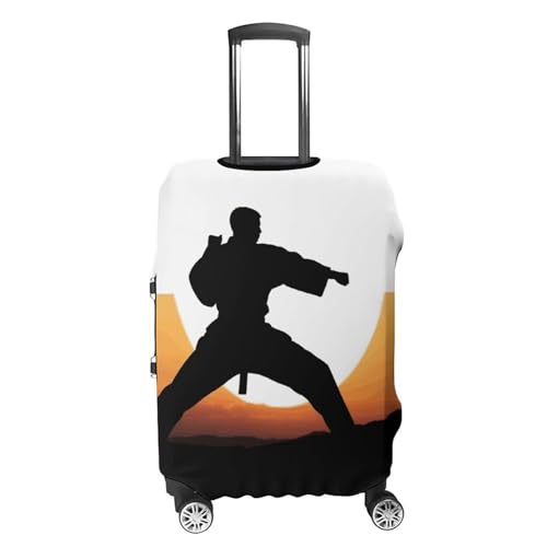 Carry on Luggage Cover Karate Silhouette Suitcase Covers for Luggages Tsa Approved Travel Luggage Sleeve Protector Elastic Suitcase Protector Anti-Scratch Washable Fits 19-30 Inch Case -XL4