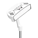 MAZEL Tour GS Men's Golf Putter,Right Handed,Golf Head Cover Included (Mallet Putter,White, 34')