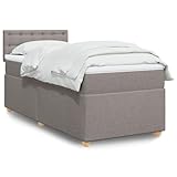 SKM Boxspringbett mit Matratze Taupe 90x200 cm Stoff,Möbel,Betten & Zubehör,Betten &...