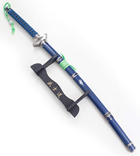 Blue Exorcist Katana Tout en Bois Lame en Bois Epee Rin Sabre Decoration + Presentoir/Repliksword