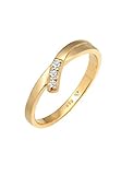 ring 585 gold kratzer Echter Diamantschmuck (0.04 ct.) im weißen Brillantschliff