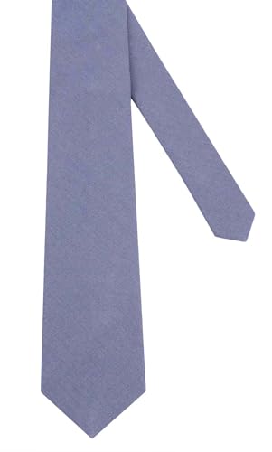 Image of Mens Solid Linen Ties - Slim Pattern Necktie for Men Wedding Groomsmen