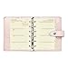Filofax Malden Organizer, Pocket Size, Pink - Tactile, Full-Grain Buffalo Leather, Six Rings, Cotton Cream Week-to-View Calendar Diary, Multilingual, 2025 (C02615-25)