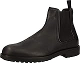 Bullboxer 694K40793 Herren, Männer Stiefeletten,Chelsea Boots,,Stiefel,Halbstiefel,Bootie,Schlupfstiefel,flach,Schwarz