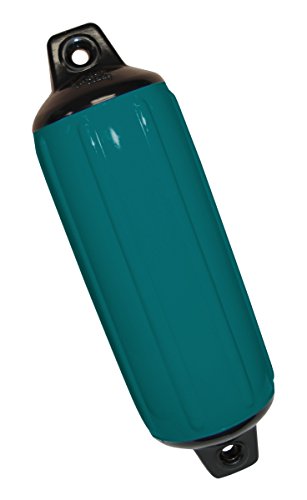 Image of Taylor Made Products 959622 Super Gard Inflatable Vinyl Boat Fender, 6.5 x 22 inch, Teal