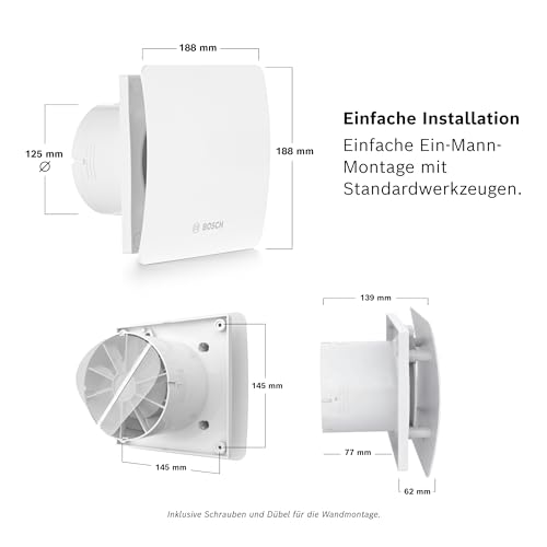 Badlüfter Bosch Thermotechnik Fan 1500 DH mit 125mm Durchmesser