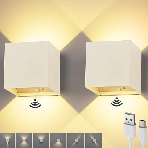 2 Piezas Lampara de Pared Interior con Detector