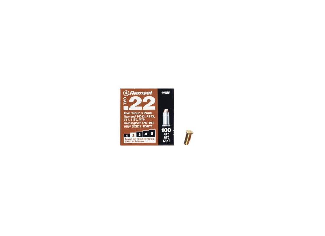 ITW BRANDS 00594 .22 Caliber Powder Fastener Load, Brown, 100-Pack