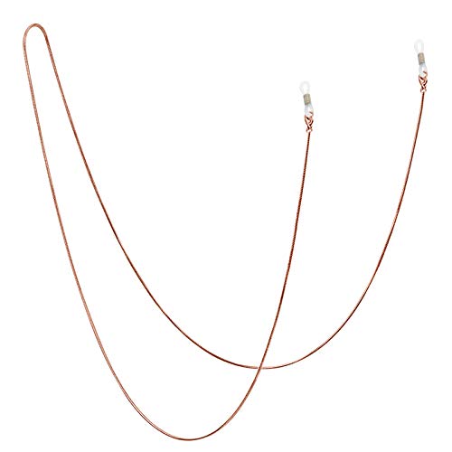 Jmkcoz Eyeglass Chain Holder Necklace Strap Sunglass Eyewear Retainer Lanyards 80cm Glasses Chain String Cord Rose Gold
