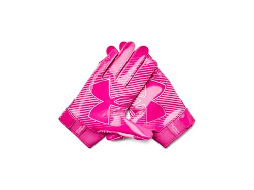 Under Armour Boys' F9 Nitro Football Gloves, 652 Pink, YLG - image 2