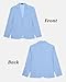 Bofan Linen Suits Boy Formal Sky Blue Tuxedo Suits Boy 2 Piece Retro Slim Fit Blazer Jackets Drawstring Short Pants Set Prom Summer Wedding Fashion Outfit Size 6