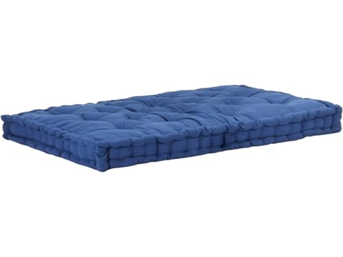 Image of ATOOTFUSION Cotton Box Mattress, 5-Inch Thick, Soft Foldable Floor Mattress Medium Firm, Single Bed Size 72x30X5 Inches (Navy Blue)