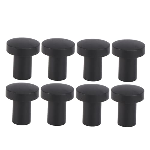 IWOWHERO 8 piezas Tiradores de Aluminio para Muebles Pomo de Puerta Redondo y Resistente Accesorios para Armarios y Gabinetes Instalación Sencilla y Duradera