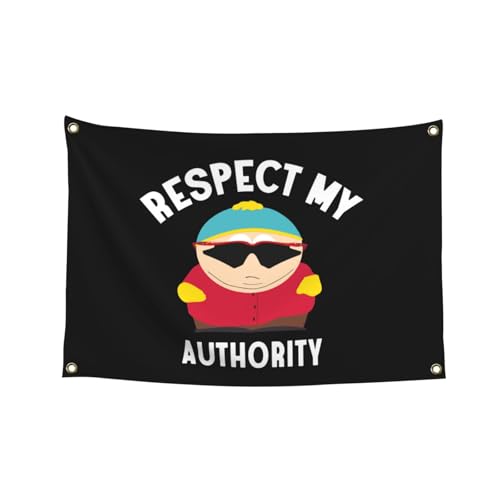 NEWLIA Respect My Authority Flag 3×5 Ft Polyester Banner Meme Funny Flags with Four Grommets for College Dorm Room Wall Decor 36 * 60in Gifts, Black