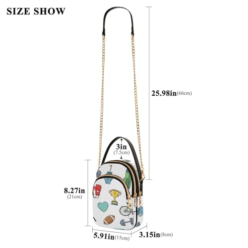 Image of MCHIVER Golf Crossbody Bag for Women Cell Phone Purse Wallet with Removable Chain Shoulder Handbag
