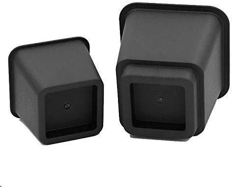 HomeRoots Bed Risers Set of 8 Heavy Duty Plastic 3, 5 or 8 Inch Adjustable Risers for Bed, Furniture Sofa, Table, and Chair - Black