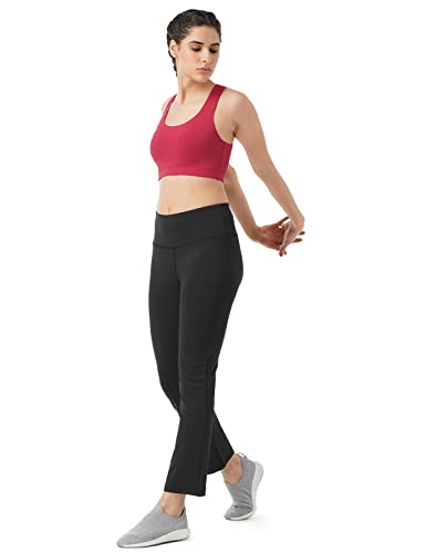 Image of PUMP'D Women's Stretchable All-Purpose Flare Pants -Lightweight, Anti-Odor, Squat Proof, Dry Tech, Ultra Soft Seams