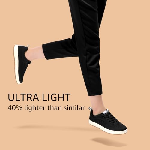 STQ Womens Lace Up Fashion Sneakers Business Casual Shoes | Breathable Mesh Upper Walking Shoes3