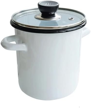 Enamel Rolled Edge Thickened and Heightened Commercial Soup Pot Skewered Incense Cold Can Cook Stewed Pasta Uncoated image 2