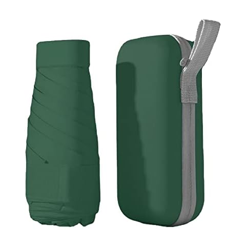 Kompakter Regenschirm,6 Rippen Regenschirm Sturmfest Klein Taschenschirm Windfest UV Schutz Ultraleicht Regenschirm Faltbarer Reiseschirm Faltbar Robust Mini Umbrella Cover
