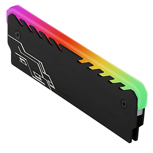 XMSJSIY ARGB Memory Heatsink RAM Cooler DDR Heatsink Vest Radiator LED Automatic Light Effect Aluminum Double-Side Heatsink for Desktop RAM DDR3 DDR4 DIY PC Game Overclocking