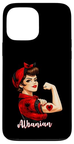 Proud Strong Albanian Girl Woman Girlfriend Albania Flag �X�}�z�P�[�X iPhone 13 Pro Max �p