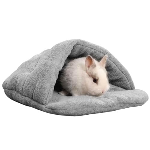 Luxvara Meerschweinchen Bett Kuschelhöhle Höhle Waschbar Kaninchen Kuschelhöhle für Hamster Kaninchen Igel Chinchilla Bartagamen und Frettchen (Hellgrau)