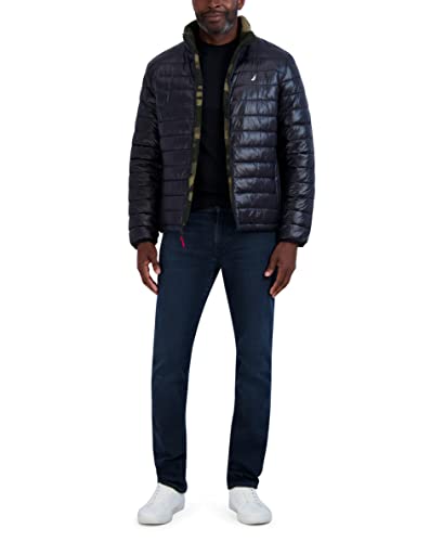 Image of Nautica Men's Sherpa Lined Softshell Jacket - Full Zip, Adjustable Hood, Wind Resistant