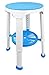 Sani-Alt Duschhocker Badhocker Duschstuhl Hocker mit Drehsitz und praktische Ablage, weiß/blau