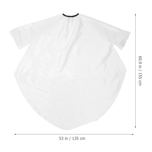 Capa para corte de cabello impermeable Alipis blanca para adultos miniatura 2