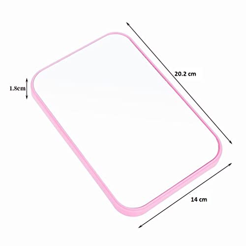 Image of Table Desk Vanity Makeup Mirror,8-Inch Portable Folding Mirror for Women(Pink,Pack of 2)