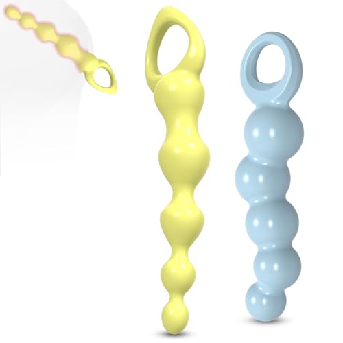 BDSMYEE 2pcs Analkugeln Buttplug mit 5 Kugeln, Analplug Analkette mit Anal beads für Männer und Frauen, Buttplug Analdehner Anal Expander Analspielzeuge Plugs Sexspielzeug