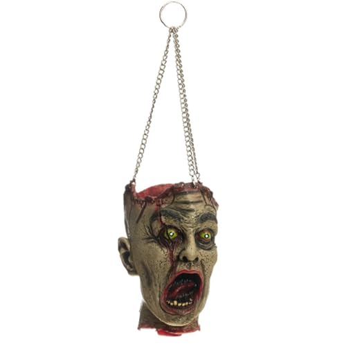 17''x 7'' Life-Size Bloody Cut Off Corpse Head Male Prop Hallowee...