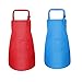 QincLing 2 Stück Kinder Schürzen mit Taschen, Verstellbare Kleinkind Kochschürze Kinder Schürze Malschürze Küchenschürze Künstler Schürzen für Jungen Mädchen Basteln Malen Backen Kochen (Blau, Rosa)