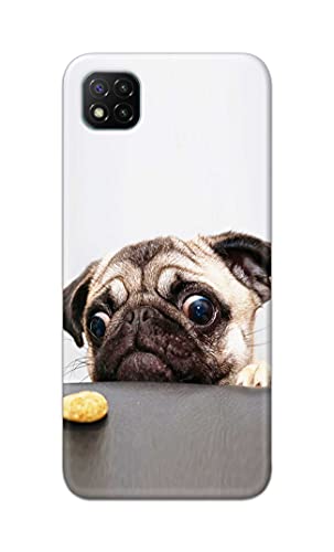 Image of PRINTFIDAA� Printed Hard Back Cover Case for Mi Poco C3 Back Cover (Pug Dog) -2808