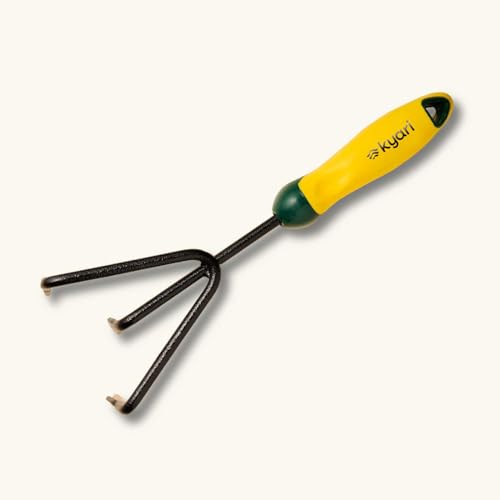 Image of Kyari Hand Cultivator for Gardening | 3-Prong Garden Tool with Handle | Easy-to-Use Tool for Loosening Soil, Removing Weeds & Mixing Fertilizer