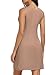 Lovasy Full Slips for Women Sleeveless Tank Tops Under Dress Wide Straps Mini Slip Nightwear Coffee,3X-Large