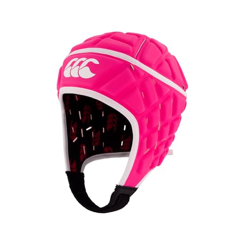 Canterbury Raze Casque de Protection Unisexe pour Adulte, Rose Fluo/Blanc, Taille M
