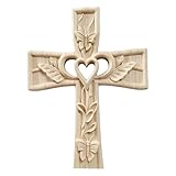 Oración de Madera Genérica, Artesanía Hueca Tallada a Mano | de Madera de Oración con Textura y Símbolo para San Valentín | para Hombres Mujeres Abuelos Boda