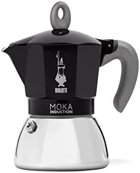 Bialetti - Moka Induction, Moka Pot, Suitable for all Types of Hobs, 6 Cups Espresso (7.9 Oz Espresso), Black