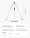 VEVOR Confined Space Tripod Kit, Heavy Duty Rescue Tripod Lifting Hoist 1200 lbs Winch, 4.1 ft Adjustable Legs, 98.5 ft Cable Portable Kit, 32.8 ft Fall Protection, 4.40-7.05 ft Working Height