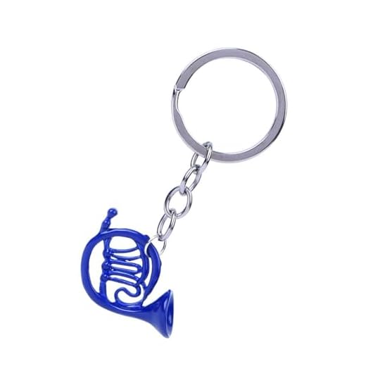 Generic Horn Key Ring, Llavero Francés del Llavero, por Aniversario Regalos de Regalos de Acción de Gracias Amantes (Cadena de Llave de bocina Azul)