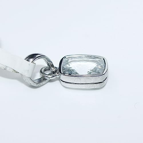 Pendentif aigue-marine naturelle et breloque locket argent - 6