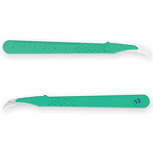 GIMA - Sterile Einweg-Skalpelle, mit Sicherheitsabdeckung, Nr. 12, 10er-Pack, 27042